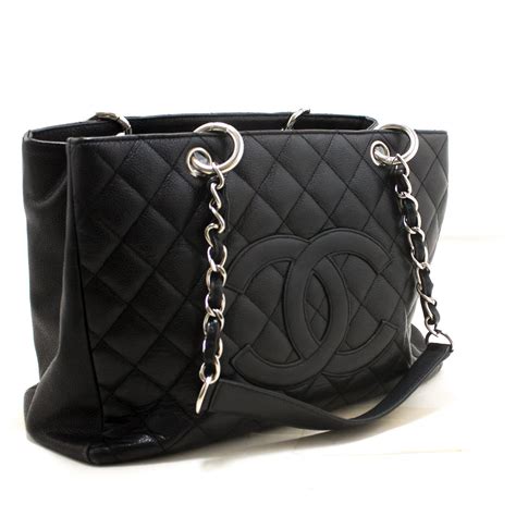 chanel tote with chain|chanel shopping tote.